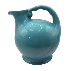 Vintage Metlox Poppytrail Turquoise Pitcher Jug California Pottery Mid Century